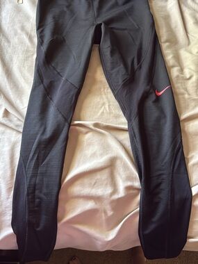Nike Black Leggings with Pink Swoosh
